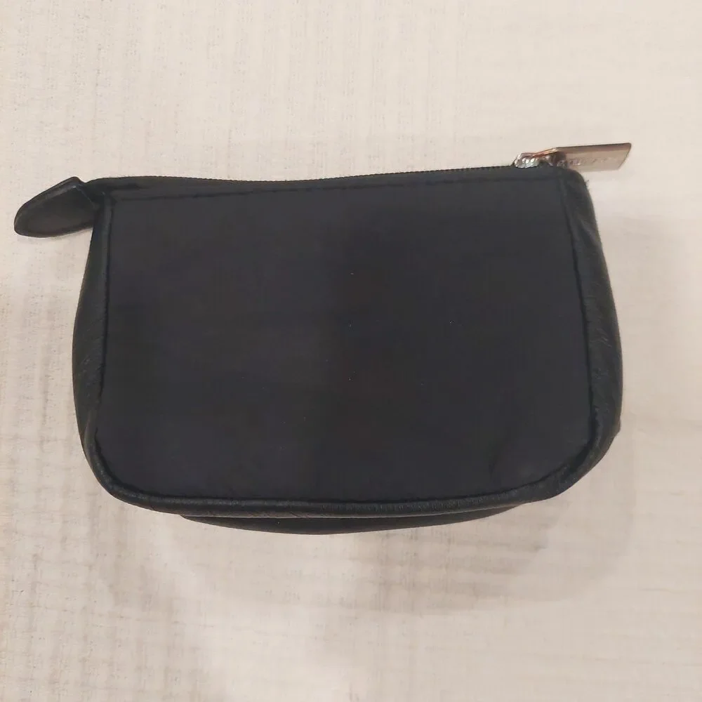 black quilted novelty cosmetic pouch from Shu Uemura
